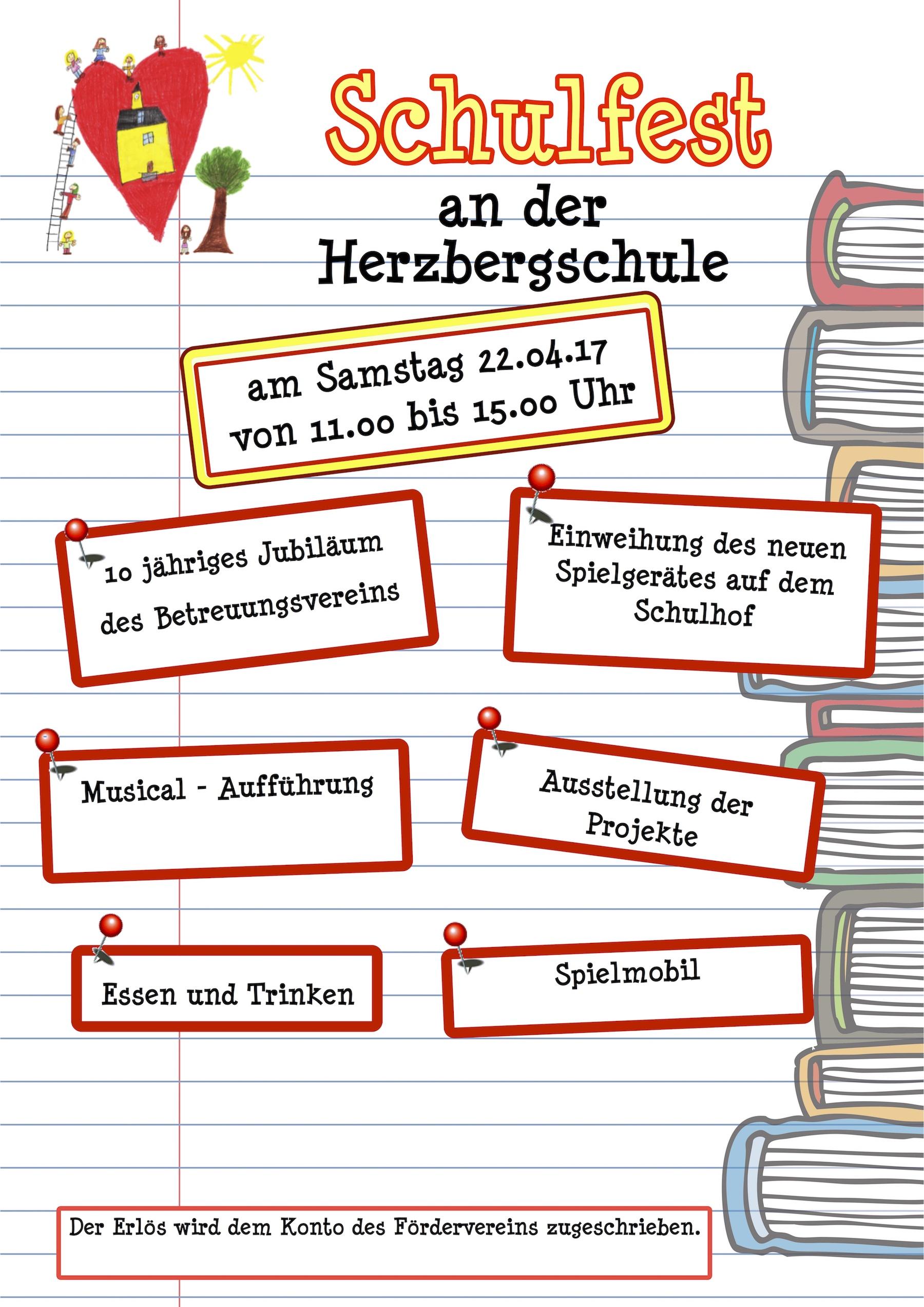 Plakat Schulfest 2017